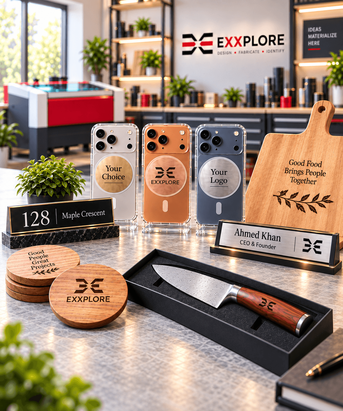 Collection of custom products created by EXXPLORE